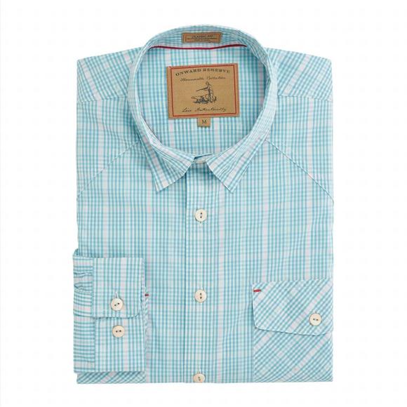 NEW ONWARD RESERVE men's samphire waterfront performance fishing shirt in cabana - Picture 2 of 4